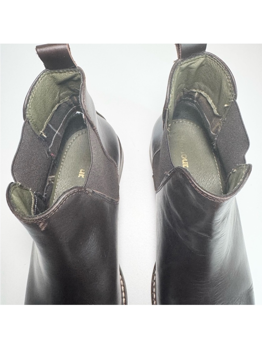 Men's BARBOUR Brown Leather Chelsea Boots - Classic Slip-On Style. UK SIZE 7. - Picture 4 of 8
